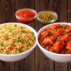 Chicken Manchurian + Veg Rice