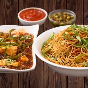 Paneer Chilli + Veg Noodle