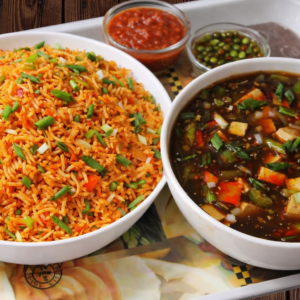 Paneer Chilli + Veg Rice