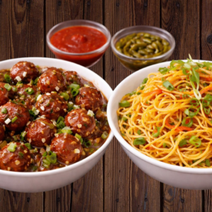 Paneer Manchurian + Veg Noodle