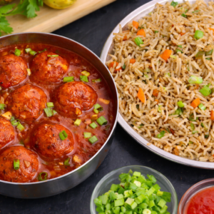 Veg Manchurian + Veg Rice